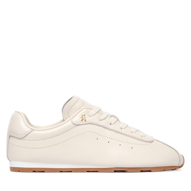 Sneakersy Tommy Hilfiger Bella Sneaker Leather FW0FW09495 Kremowy - kobiece
