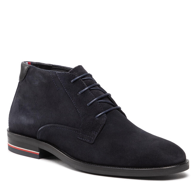 Ghete Tommy Hilfiger Signature Hilfiger Suede Boot FM0FM04174 Desert Sky DW5 altele-Pantofi imagine noua gjx.ro