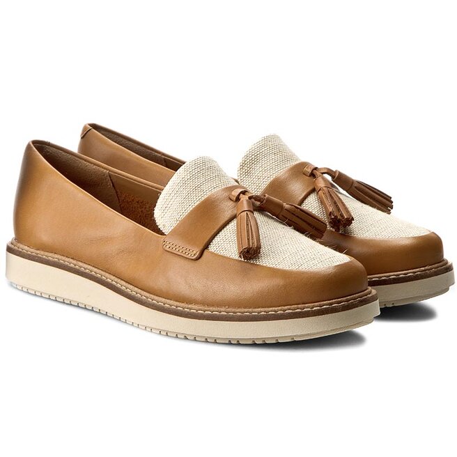 Mokassins Clarks Glick Castine 261250814 Light Tan Leather