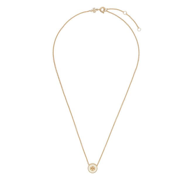 Naszyjnik Tory Burch Kira Enamel Pendant - Biały