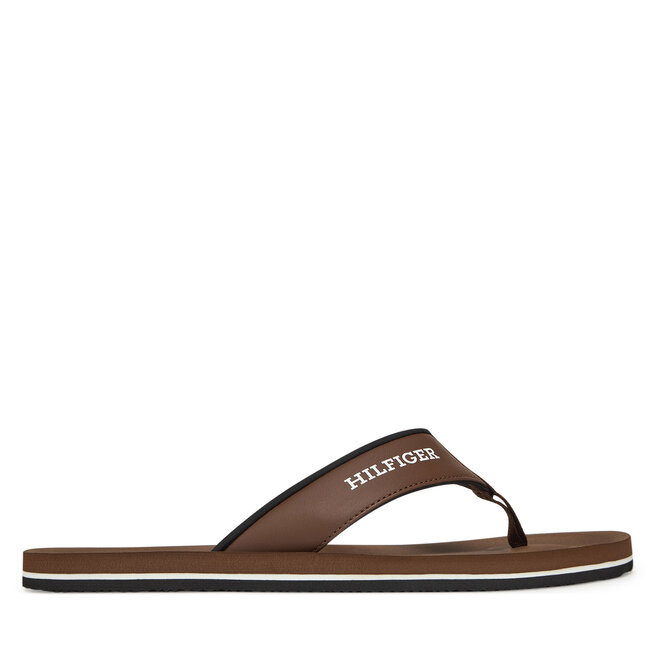 Japonki Tommy Hilfiger Padded Comfort Hilfiger B Sandal - Brązowy