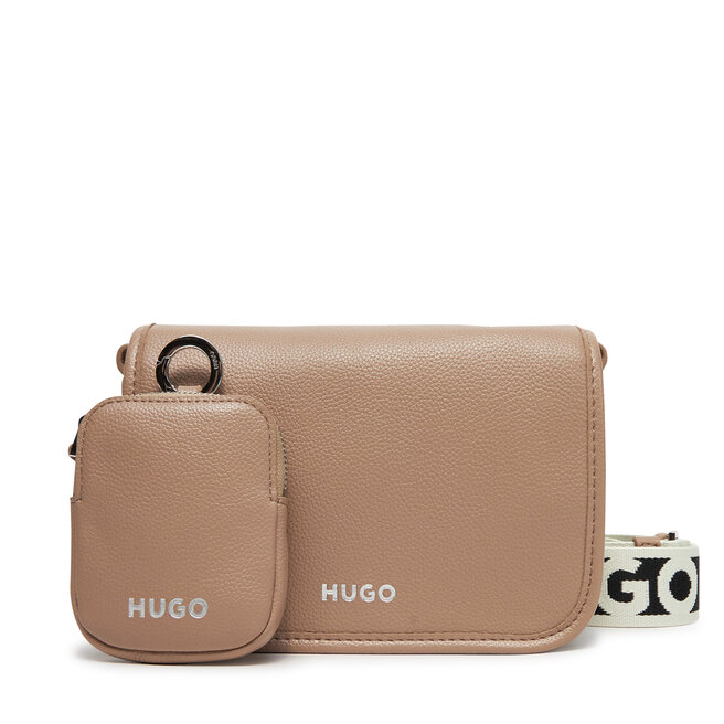 Torebka HUGO Bel Crossbody Flap - Beżowy
