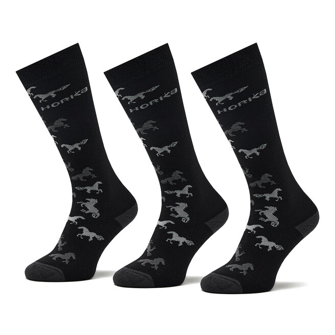Κάλτσες Ψηλές Unisex Horka Riding Socks 145450-0000-0203 H Black/Grey 0000300465127-28_30
