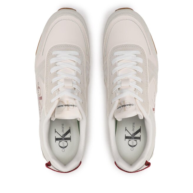 Calvin Klein Jeans Sneakersy Calvin Klein Jeans Toothy Runner Irregular Lines YM0YM00624 Ancient White/Eggshell