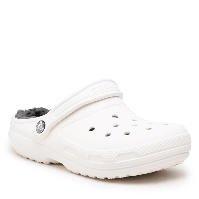 White lined clog crocs