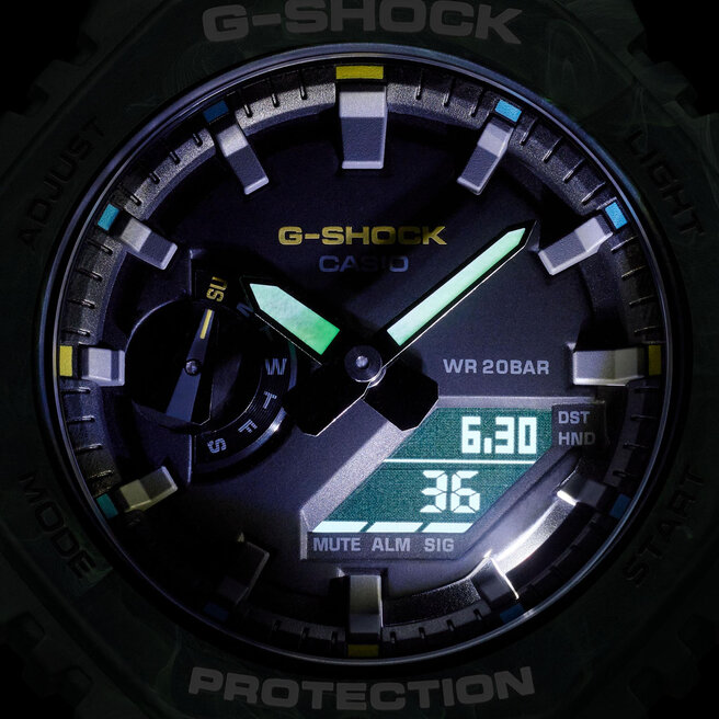 G-Shock Ročna ura G-Shock GA-2100FR-3AER Green/Green