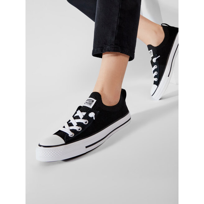 Converse Кецове Converse Ctas Shoreline Knit Slip 565489C Black/White/Black