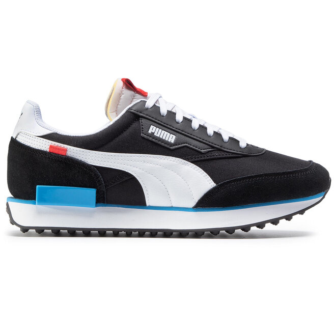 puma future rider black and white