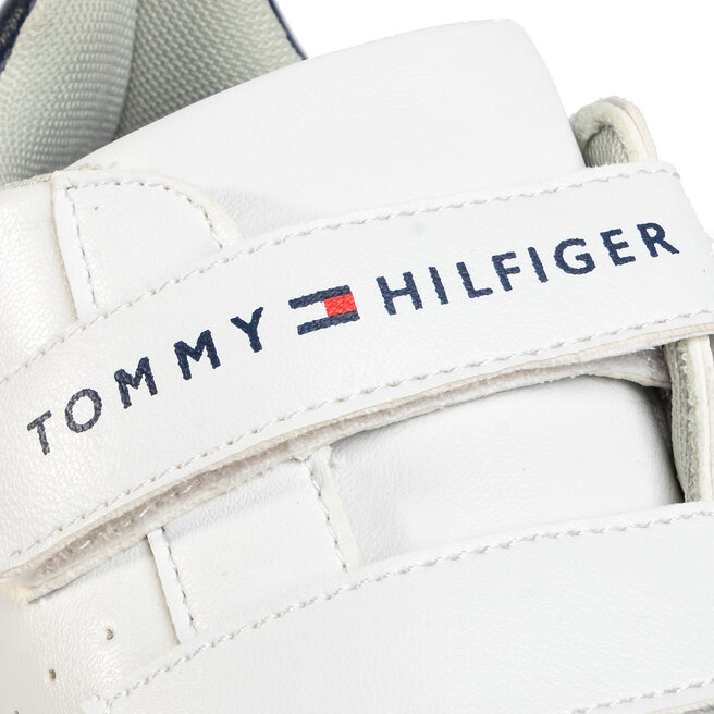 Tommy Hilfiger sneakers in ecopelle con velcro bianco main image 0