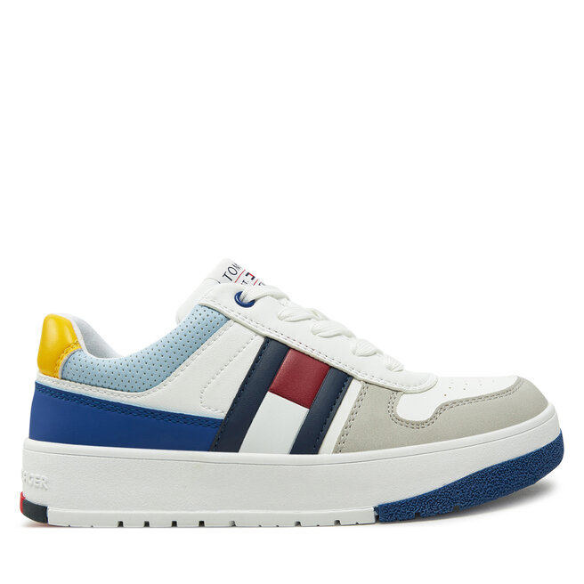 Sneakersy Tommy Hilfiger Flag Low Cut Lace-Up Sneaker - S Biały