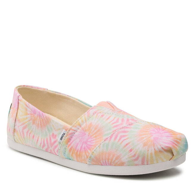 Pantofi Toms Alpargata 10017813 Candy Pink Tie 10017813 imagine noua