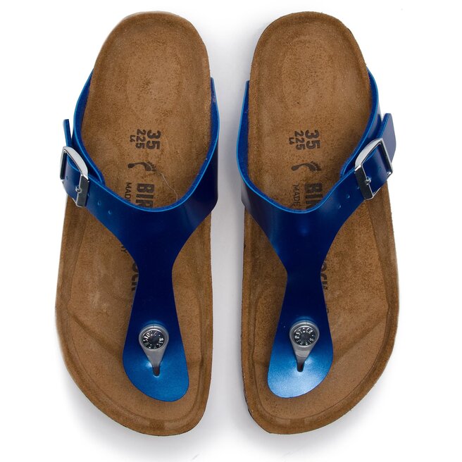 Zehentrenner Birkenstock Gizeh Bs 1012982 Electric Metallic Ocean