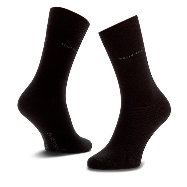 Tom Tailor Súprava 3 párov vysokých pánskych ponožiek Tom Tailor 9003 Black 610