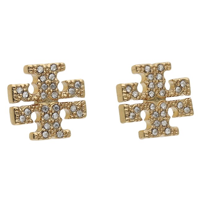 Tory Burch Set náušnice a náhrdelník Tory Burch Kira Pave Pendant And Stud Earring Set 145510 Tory Gold/Crystal 783