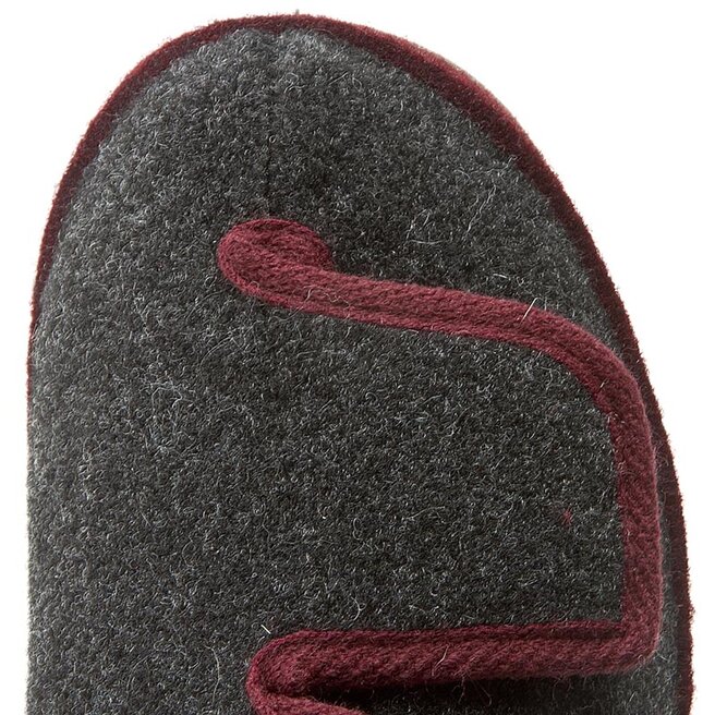 Schawos Hausschuhe Schawos 370016-9 Bordo/Anthrazit