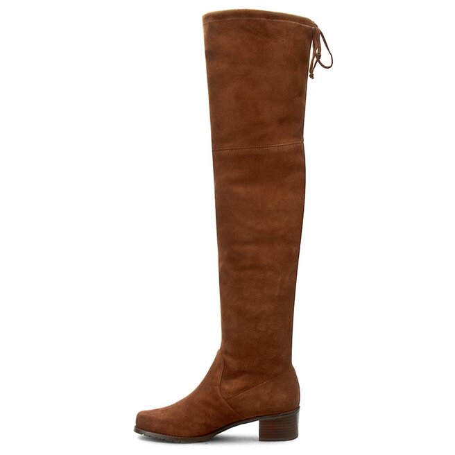 Botfortai Stuart Weitzman Midland Walnut Suede eavalyne.lt