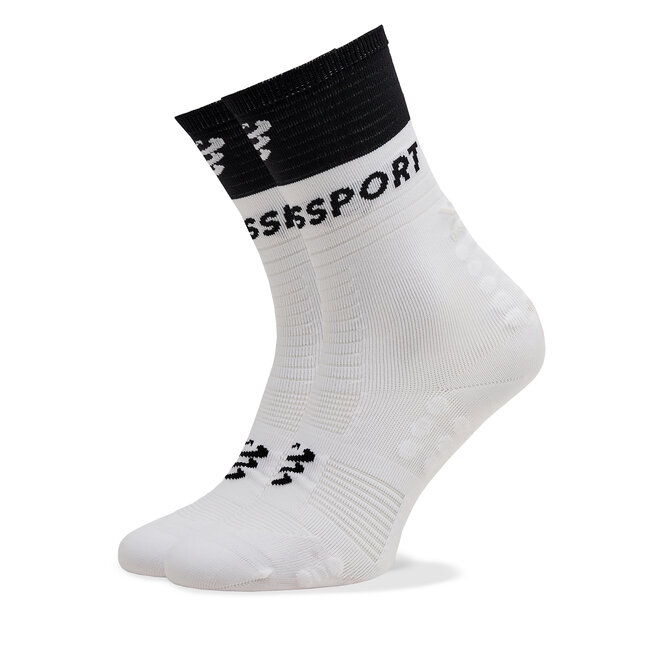 Skarpety wysokie unisex Compressport Mid Compression V 2.0 - Biały