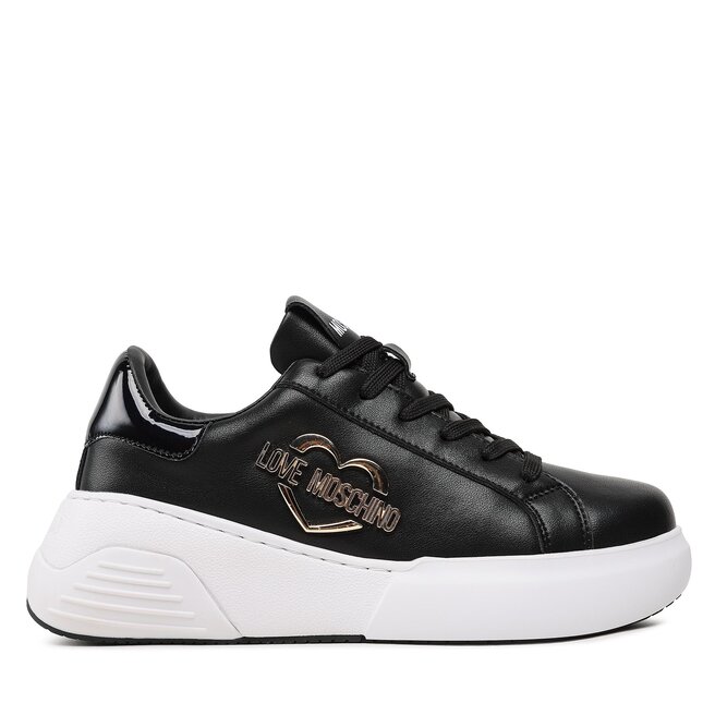 Chaussures LOVE MOSCHINO Noires Femme - Taille 37, Style Chaussette, Talons Bas, Neuf Sans Boîte