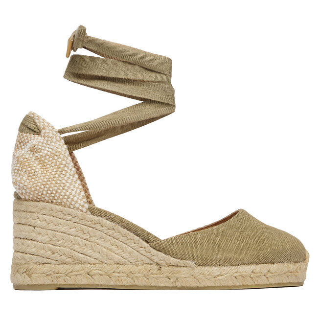 Espadryle Castañer Carina 21644 Zielony - kobiece