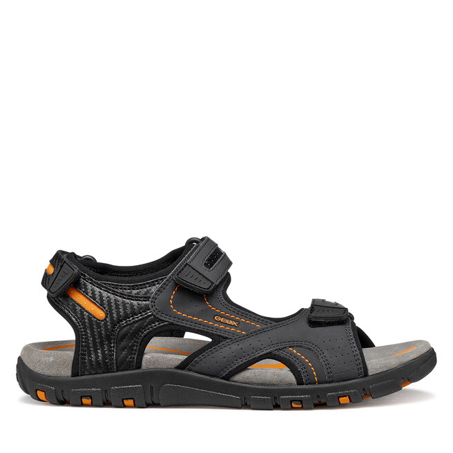 Sandały Geox U Sandal Strada U8224D 0EKBC C4367 Czarny - męskie