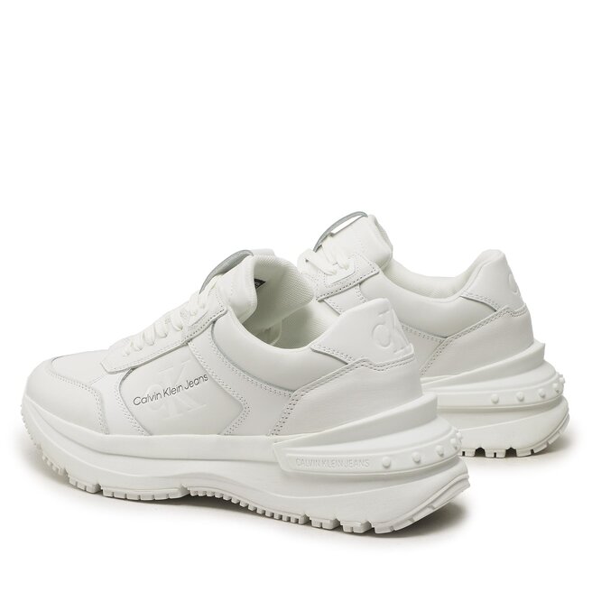 Calvin Klein Jeans Сникърси Calvin Klein Jeans Chunky Runn Laceup Low Lth YM0YM00521 Triple White 0K8