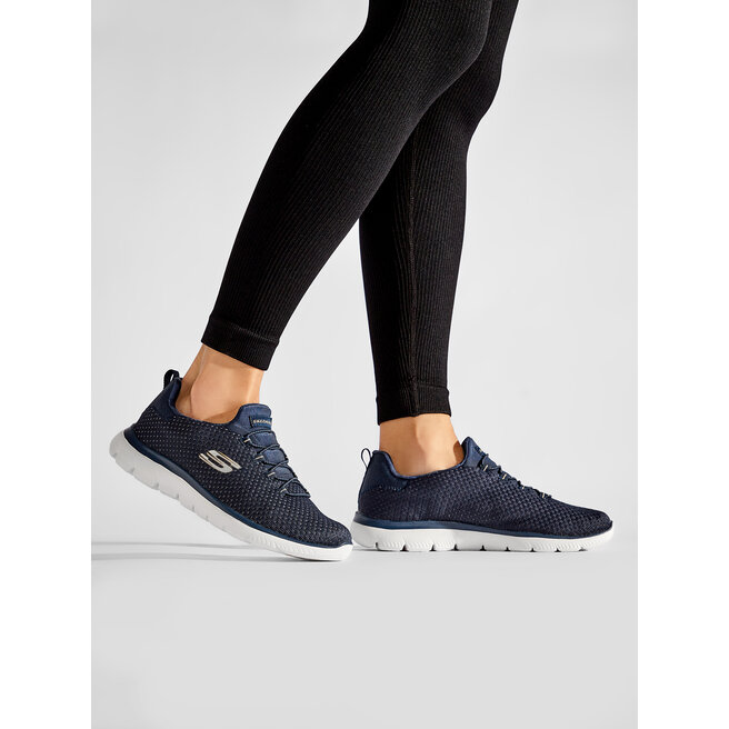 Sneakersy Skechers Bright Bezel 149204/NVGD Granatowy - kobiece
