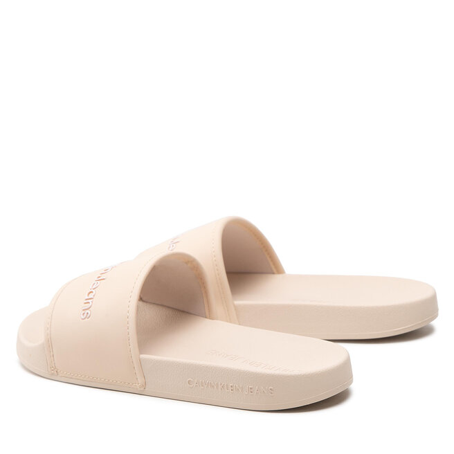 Calvin Klein Jeans Sandaler och Slip-ons Calvin Klein Jeans Slide Bold Institutional YW0YW00720 Tuscan Beige/Pink Blush 0GD