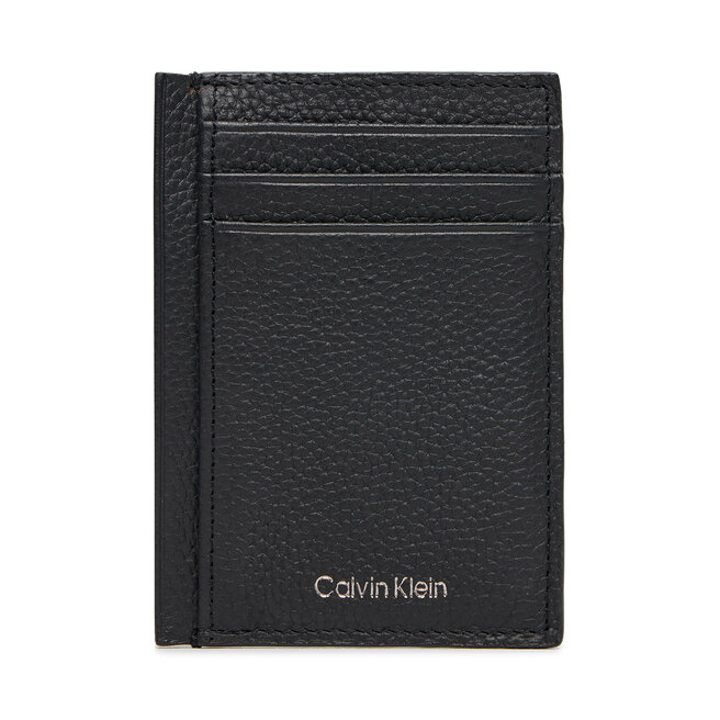 Etui na karty kredytowe Calvin Klein Foil Emboss Ns Card Case LV04D1061G Czarny -