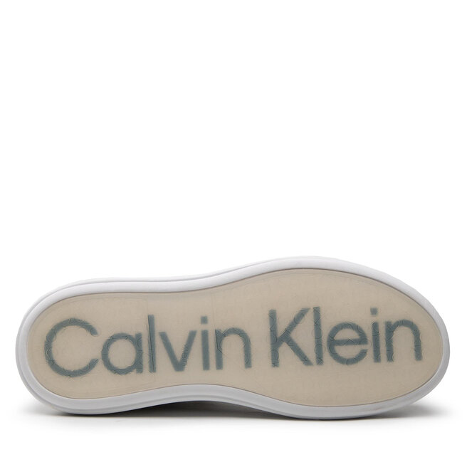 Calvin Klein Sneakersy Calvin Klein Low Top Lace Up HM0HM00549 White/Stony Beige 0K6