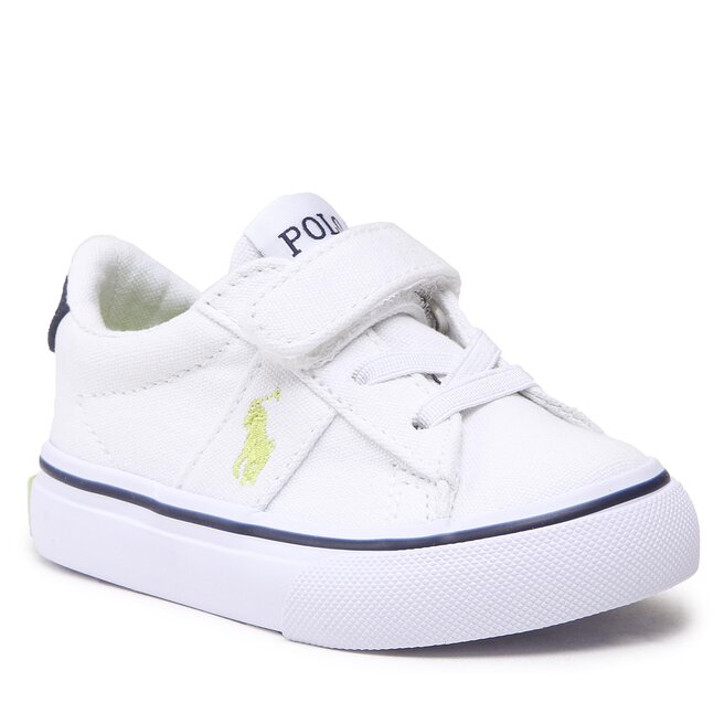 Polo Ralph Lauren Гуменки Polo Ralph Lauren Sayer Ps RF104093 White Recycled Canvas/Navy/Citron w/ Citron PP