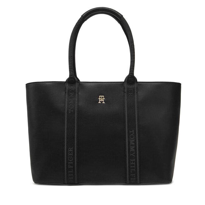 Torebka Tommy Hilfiger Th Logotape Tote - Czarny