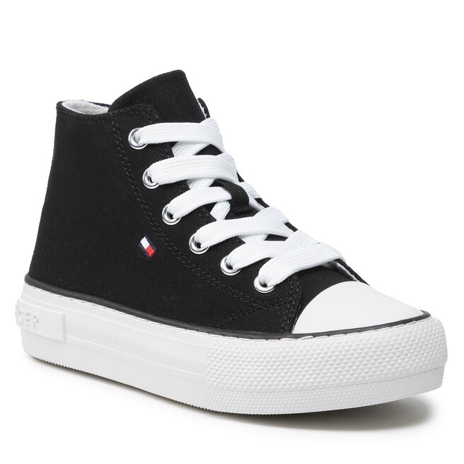 Teniși Tommy Hilfiger High Top Lace-Up Sneaker T3A4-32119-0890 Black 999