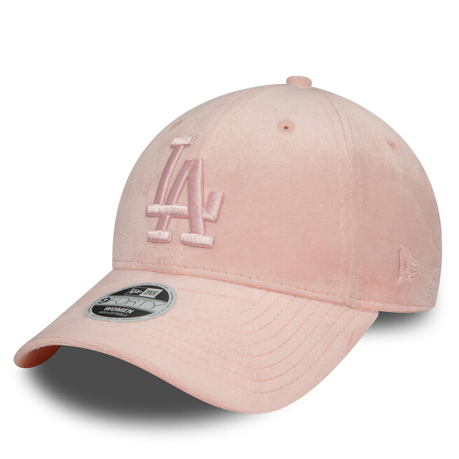 Czapka z daszkiem New Era Wmns Velour 940 La Dodgers - Różowy