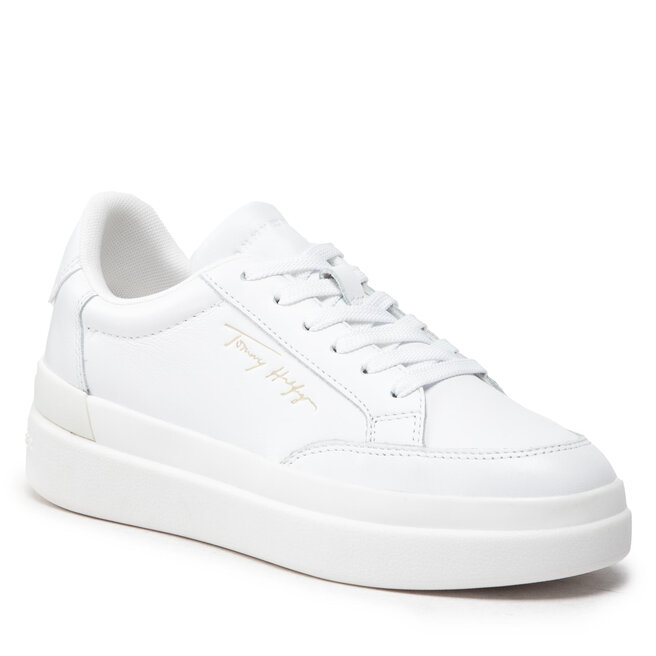 Sneakers Tommy Hilfiger Th Signature Leather Sneaker FW0FW06665 White YBR
