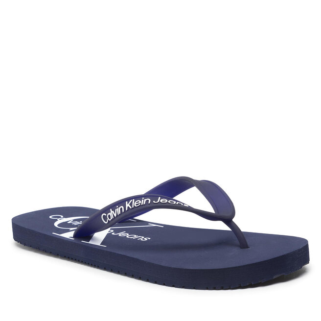 Flip flop Calvin Klein Jeans Beach Sandal Monogram Tpu YM0YM00055 Evening Blue CFE Beach imagine noua
