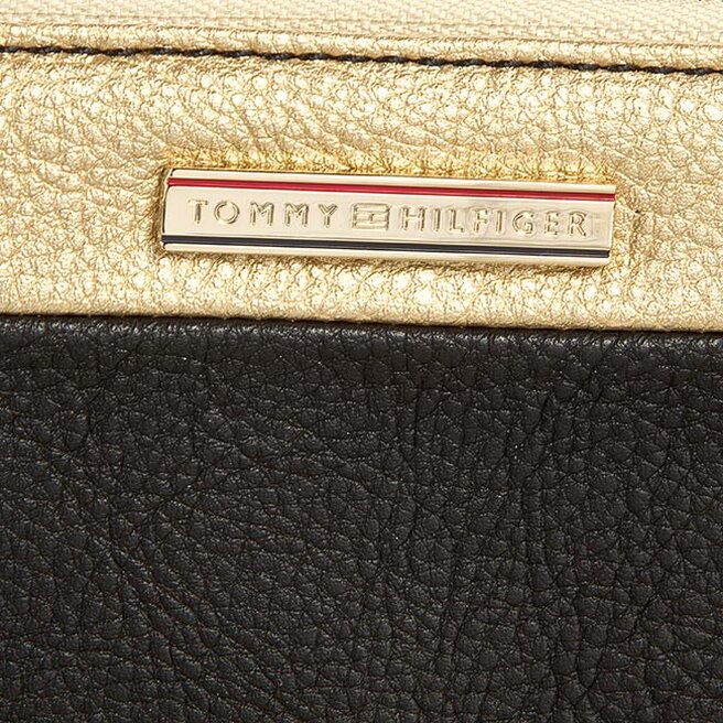 Tommy Hilfiger Ajándékszett Tommy Hilfiger Rachel Gift Set: Large Z/A Wallet + Keyf AW0AW01744 Black/Gold 902