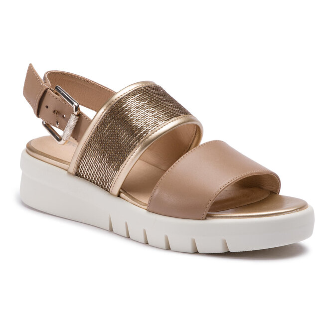 Sandali Geox D Wimbley Sand B D92DPB 043AY CH62L Lt Taupe Lt Gold