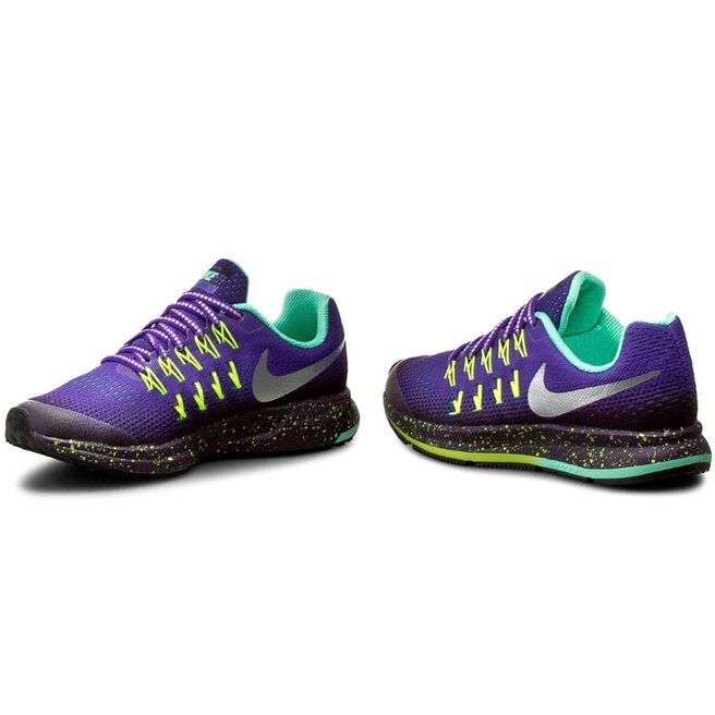 Zapatos Nike Zm Pegasus 33 Shield (Gs) 859624 Dark Iris/Metallic •