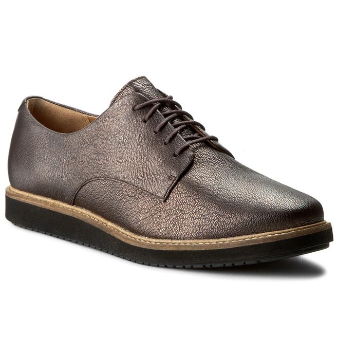 Oxfordy Clarks Glick Darby 261204504 Dark Brown Leather eobuv.cz