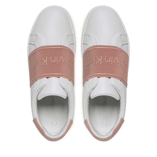 Calvin Klein Сникърси Calvin Klein Cupsole Slip On HW0HW01352 White/Cafe Au Lait 0LB