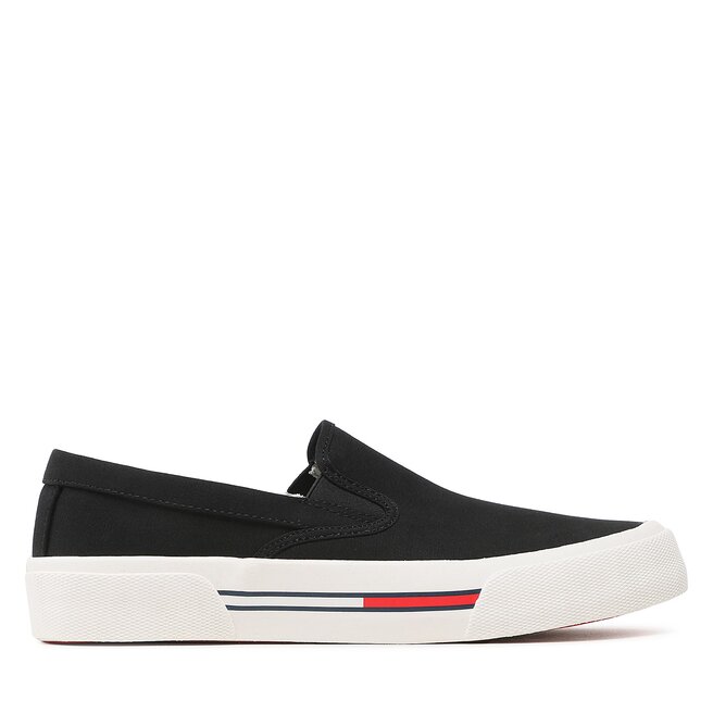 Tenisówki Tommy Jeans Slip On Canvas Color - Czarny
