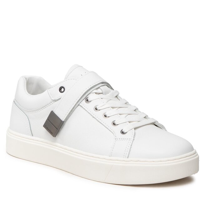 Calvin Klein Сникърси Calvin Klein Low Top Lace Up W/Plaque HM0HM00919 Bright White YBR