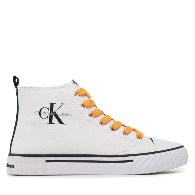 Calvin Klein Jeans Кецове Calvin Klein Jeans High Top Lace-Up Sneaker V3X9-80569-0890 S White/Black