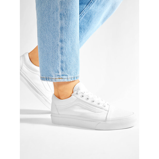 Womens white vans old skool online