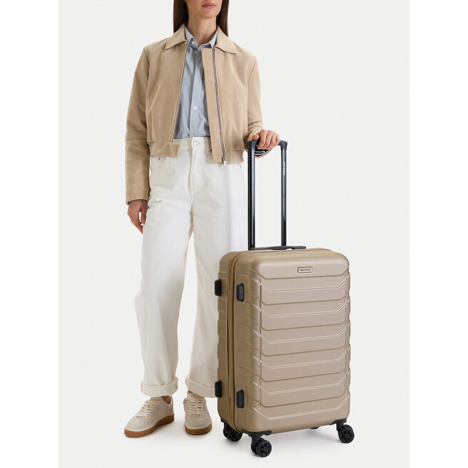 Walizka średnia GINO ROSSI GIN-M-002-05-GOLD Złoty -