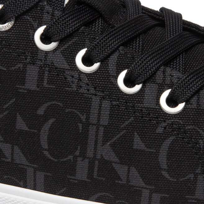 Calvin Klein Jeans Teniși Calvin Klein Jeans New Vulcanized Laceup Low Aop YM0YM00412 Black BDS