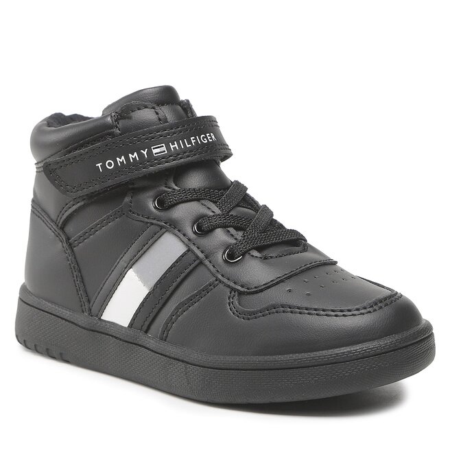 Sneakers Tommy Hilfiger High Top Lace-Up T3B9-32476-1351 S Black 999 999 imagine noua gjx.ro