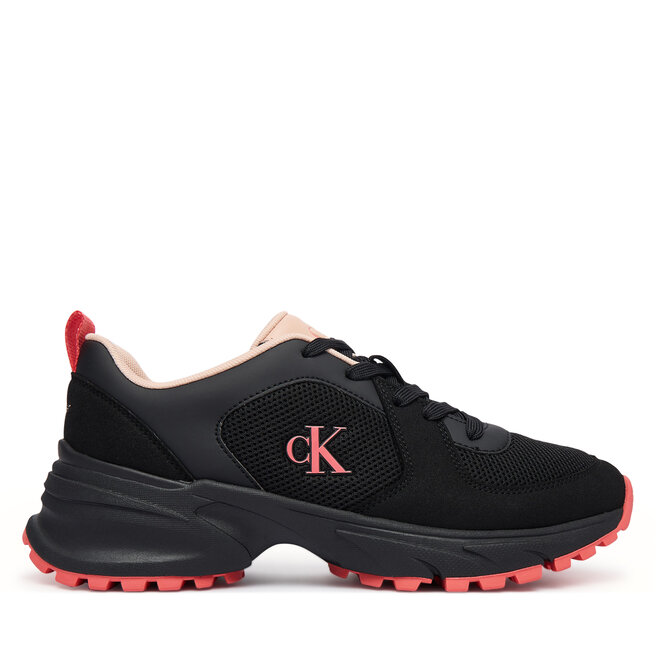 Sneakersy Calvin Klein Hike Runner Lace Up Su Mesh Wmn HW0HW03440 Czarny