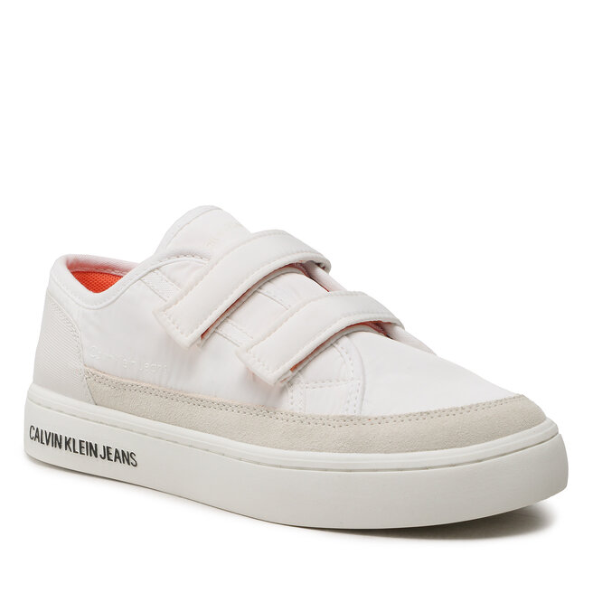 Sneakers Calvin Klein Jeans Classic Cupsole Velcro Softny Wn YW0YW00909 White/Creamy White 0K6 0K6 imagine noua