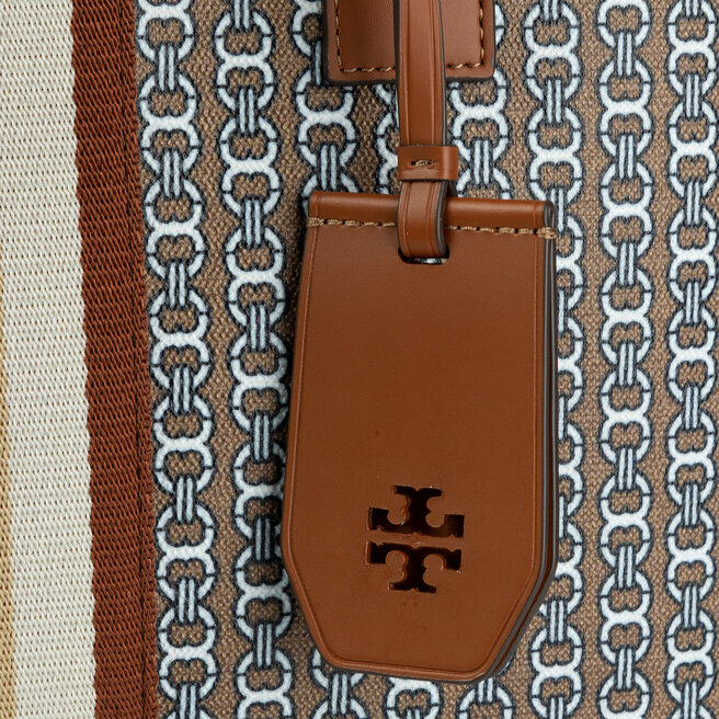 Tory Burch Táska Tory Burch Gemini Link Canvas Tote 53303 Light Umber Gemini Link 905